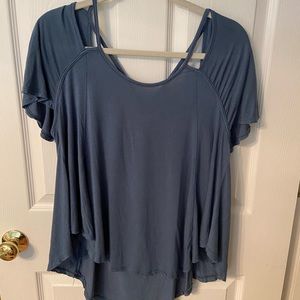 Blue Top with Cutouts